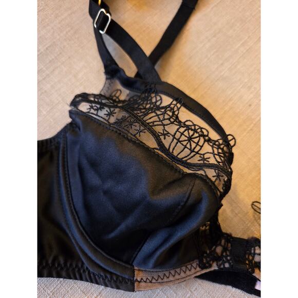 Playful Promises Wren Black Lace & Illusion Mesh Bra - Picture 4 of 11